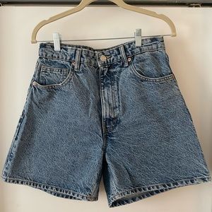 zara mom denim shorts